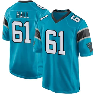Aaron Hall Carolina Panthers Youth Game Alternate Nike Jersey - Blue