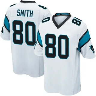 Ainias Smith Carolina Panthers Men's Game Nike Jersey - White