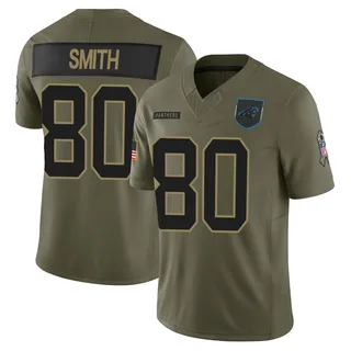 Ainias Smith Carolina Panthers Youth Limited 2025 Salute to Service Nike Jersey - Olive