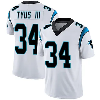 Anthony Tyus III Carolina Panthers Men's Limited Vapor Untouchable Nike Jersey - White