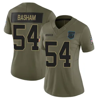 Boogie Basham Carolina Panthers Women's Limited 2025 Salute to Service Nike Jersey - Olive