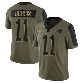 Brenton Bersin Carolina Panthers Men's Limited 2021 Salute To Service Nike Jersey - Olive