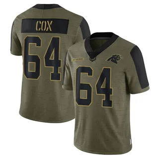 Bryan Cox Carolina Panthers Men's Limited 2021 Salute To Service Nike Jersey - Olive