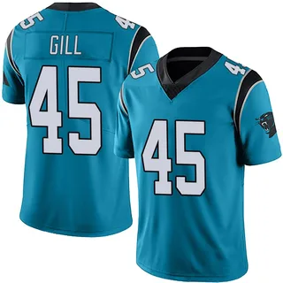 Cam Gill Carolina Panthers Men's Limited Alternate Vapor Untouchable Nike Jersey - Blue