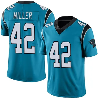 Cam Miller Carolina Panthers Youth Limited Alternate Vapor Untouchable Nike Jersey - Blue