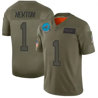 Cam Newton Carolina Panthers Men's Limited 2019 Salute to Service Nike Jersey - Camo