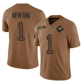 Cam Newton Carolina Panthers Men's Limited 2023 Salute To Service Nike Jersey - Brown
