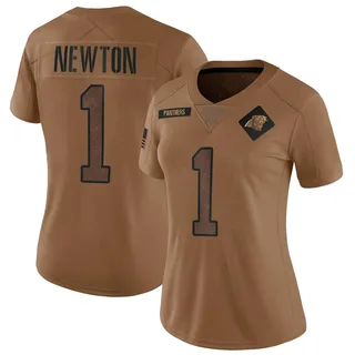 Cam Newton Carolina Panthers Women's Limited 2023 Salute To Service Nike Jersey - Brown