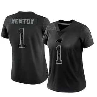 Cam Newton Carolina Panthers Women's Limited Reflective Nike Jersey - Black