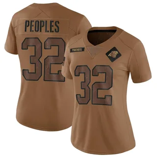 Camerun Peoples Carolina Panthers Women's Limited 2023 Salute To Service Nike Jersey - Brown