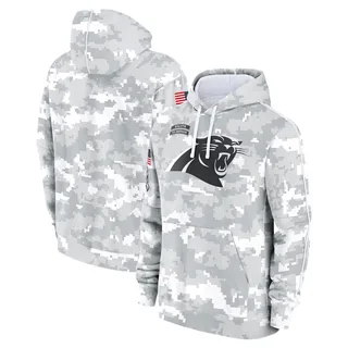 Carolina Panthers Youth 2024 Salute To Service Pullover Hoodie White/Gray