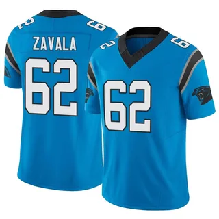 Chandler Zavala Carolina Panthers Men's Limited Vapor F.U.S.E. Nike Jersey - Blue