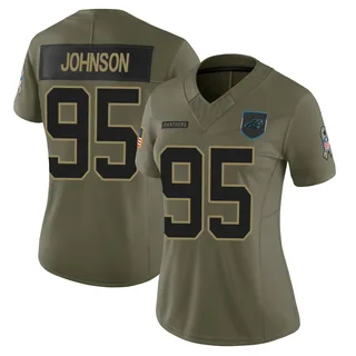 Charles Johnson Carolina Panthers Women's Limited 2025 Salute to Service Nike Jersey - Olive