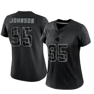 Charles Johnson Carolina Panthers Women's Limited Reflective Nike Jersey - Black