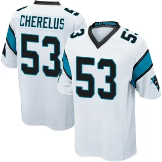 Claudin Cherelus Carolina Panthers Men's Game Nike Jersey - White
