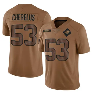 Claudin Cherelus Carolina Panthers Men's Limited 2023 Salute To Service Nike Jersey - Brown