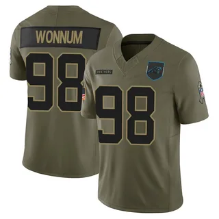 D.J. Wonnum Carolina Panthers Youth Limited 2025 Salute to Service Nike Jersey - Olive
