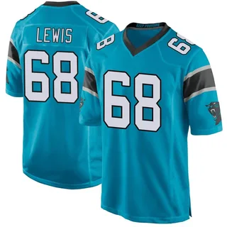 Damien Lewis Carolina Panthers Men's Game Alternate Nike Jersey - Blue