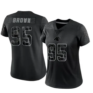Derrick Brown Carolina Panthers Women's Limited Reflective Nike Jersey - Black