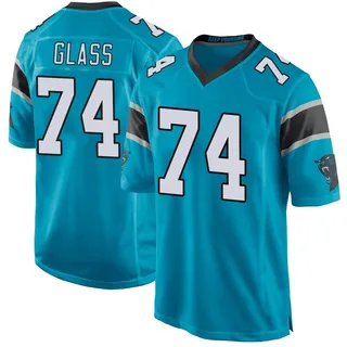 Isaia Glass Carolina Panthers Youth Game Alternate Nike Jersey - Blue