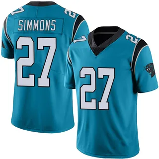 Isaiah Simmons Carolina Panthers Men's Limited Alternate Vapor Untouchable Nike Jersey - Blue