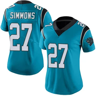 Isaiah Simmons Carolina Panthers Women's Limited Alternate Vapor Untouchable Nike Jersey - Blue