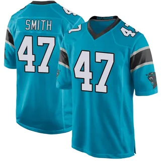 Isaiah Smith Carolina Panthers Men's Game Alternate Nike Jersey - Blue
