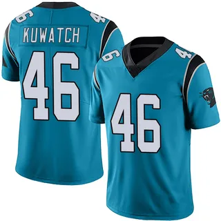 Jackson Kuwatch Carolina Panthers Youth Limited Alternate Vapor Untouchable Nike Jersey - Blue