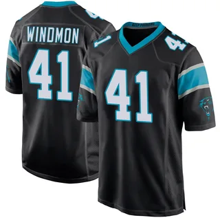 Jacoby Windmon Carolina Panthers Men's Game Team Color Nike Jersey - Black