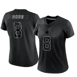 Jaycee Horn Carolina Panthers Women's Limited Reflective Nike Jersey - Black