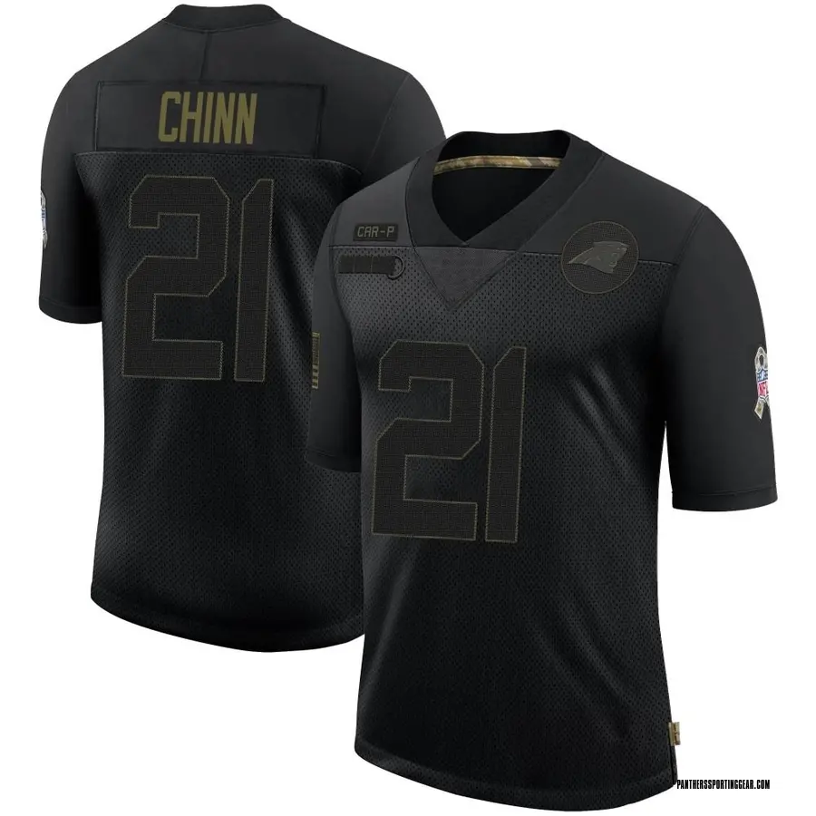 Jeremy Chinn Carolina Panthers Men's Limited 2020 Salute To Service Jersey  - Black