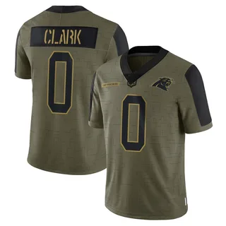 Jerrod Clark Carolina Panthers Men's Limited 2021 Salute To Service Nike Jersey - Olive