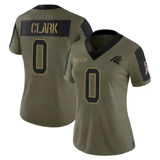 Jerrod Clark Carolina Panthers Women's Limited 2021 Salute To Service Nike Jersey - Olive