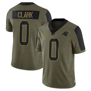 Jerrod Clark Carolina Panthers Youth Limited 2021 Salute To Service Nike Jersey - Olive