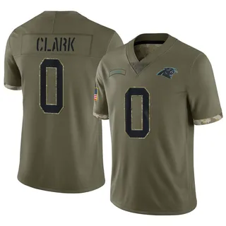 Jerrod Clark Carolina Panthers Youth Limited 2022 Salute To Service Nike Jersey - Olive
