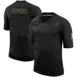 Julius Peppers Carolina Panthers Men's Limited 2020 Salute To Service Nike Jersey - Black