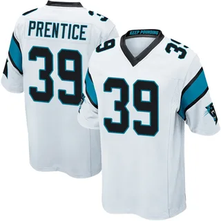 Kobe Prentice Carolina Panthers Men's Game Nike Jersey - White