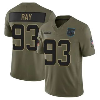 LaBryan Ray Carolina Panthers Youth Limited 2025 Salute to Service Nike Jersey - Olive