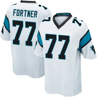 Luke Fortner Carolina Panthers Men's Game Nike Jersey - White