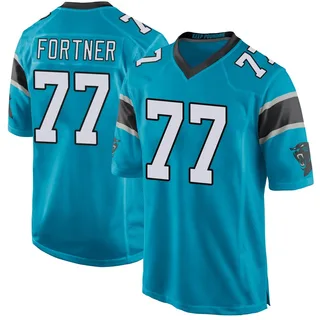 Luke Fortner Carolina Panthers Youth Game Alternate Nike Jersey - Blue