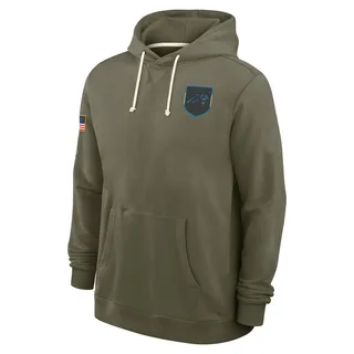 Men's Carolina Panthers Olive 2025 Salute to Service Sideline Hoodie