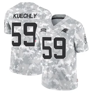 Men's Luke Kuechly Carolina Panthers Men's Limited Arctic Camo 2024 Salute to Service Nike Jersey