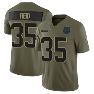 Michael Reid Carolina Panthers Youth Limited 2025 Salute to Service Nike Jersey - Olive