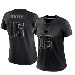 Mike White Carolina Panthers Women's Limited Black Reflective Nike Jersey - White