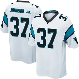 Montrell Johnson Jr. Carolina Panthers Men's Game Nike Jersey - White