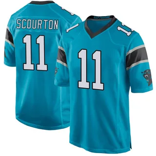 Nic Scourton Carolina Panthers Youth Game Alternate Nike Jersey - Blue