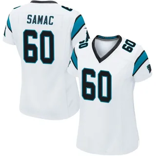 Nick Samac Carolina Panthers Women's Game Nike Jersey - White