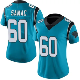 Nick Samac Carolina Panthers Women's Limited Alternate Vapor Untouchable Nike Jersey - Blue