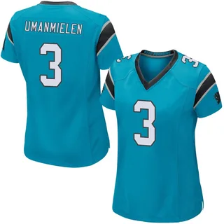 Princely Umanmielen Carolina Panthers Women's Game Alternate Nike Jersey - Blue