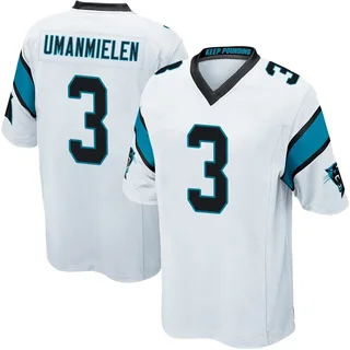 Princely Umanmielen Carolina Panthers Youth Game Nike Jersey - White